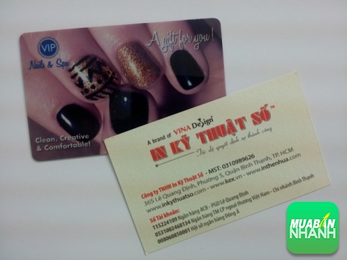 In thẻ nhựa Vip cho Nails & Spa giá cực rẻ hấp dẫn tại In Kỹ Thuật Số 