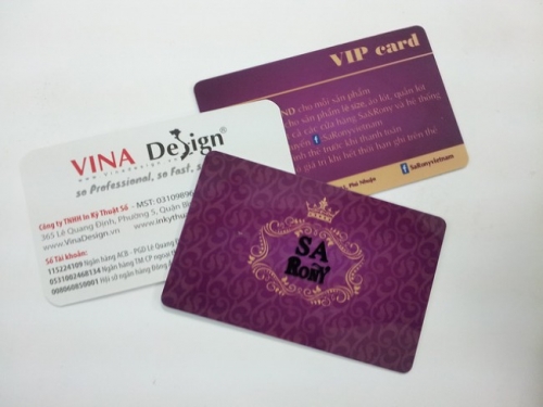 Với chất liệu PVC bạn sẽ thấy chiếc thẻ VIP Card sang trọng hơn