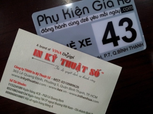 In thẻ giữ xe đạp được thực hiện tại In Thẻ Nhựa - InTheNhua.com