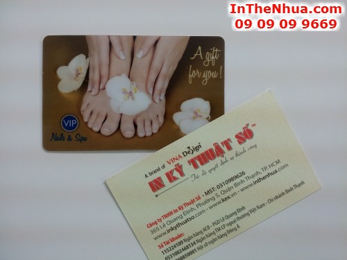 In thẻ VIP khách hàng tại In Thẻ Nhựa - InTheNhua.com cho Nail & Spa làm đẹp