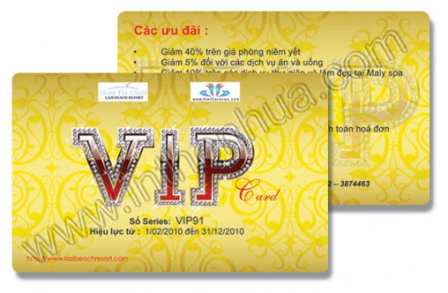 In thẻ VIP, Vip card