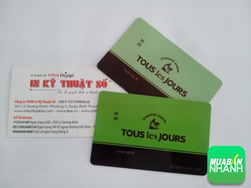 In thẻ nhựa cho Tous les Jours thực hiện tại In Kỹ Thuật Số 