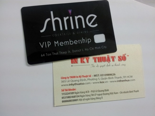 In thẻ VIP Membership - thành phẩm in thẻ nhựa từ In Thẻ Nhựa - InTheNhua.com