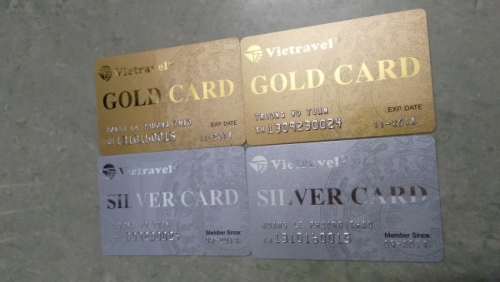 In thẻ VIP Silver card, thẻ nhựa bạc tại Công ty In Thẻ Nhựa