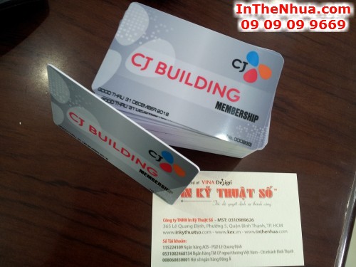 In thẻ nhựa cao cấp, in thẻ Membership cho CJ Building tại TPHCM, thực hiện bởi In Thẻ Nhựa - InTheNhua.com