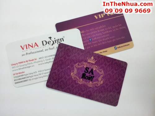 In thẻ VIP cho SA Rony, dịch vụ in thẻ cao cấp tại In Thẻ Nhựa - InTheNhua.com